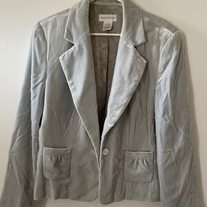 Worthington Light Gray Velvet Blazer